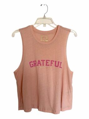 Spiritual Gangster Grateful Tank Racerback Peach Link Yoga SZ med 🧘‍♀️